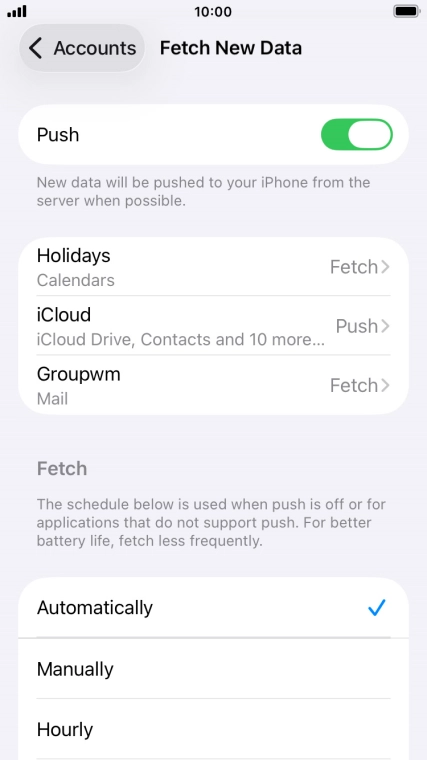 Press the indicator next to 