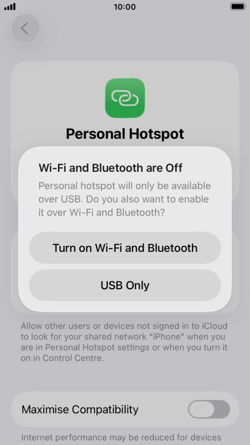 If Wi-Fi is turned off, press Turn on Wi-Fi and Bluetooth.