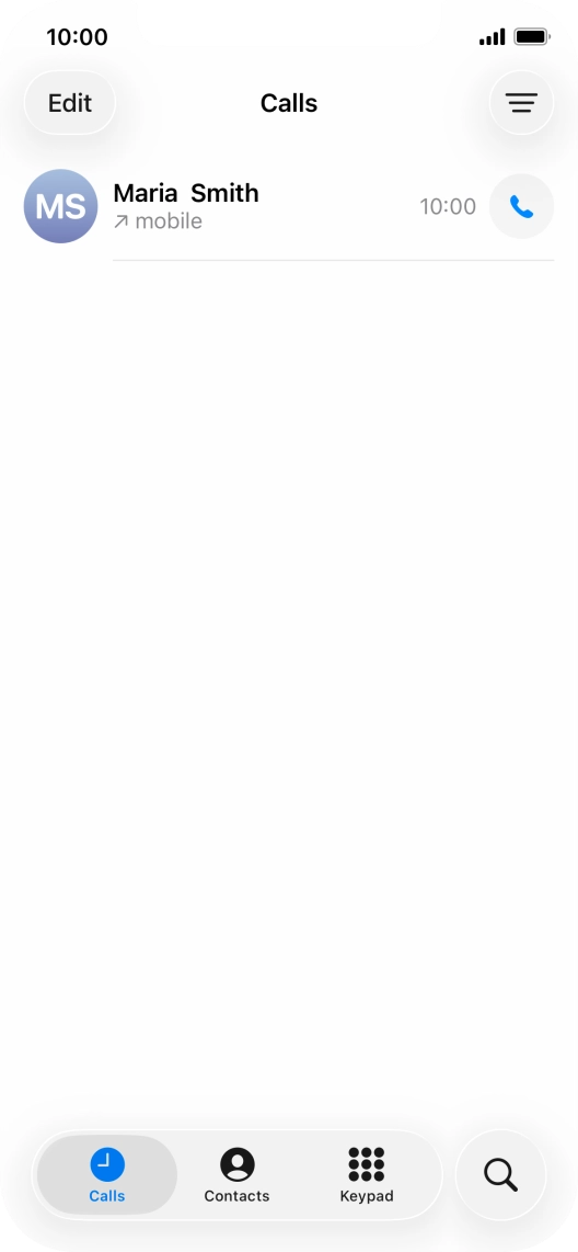 Press the menu icon.