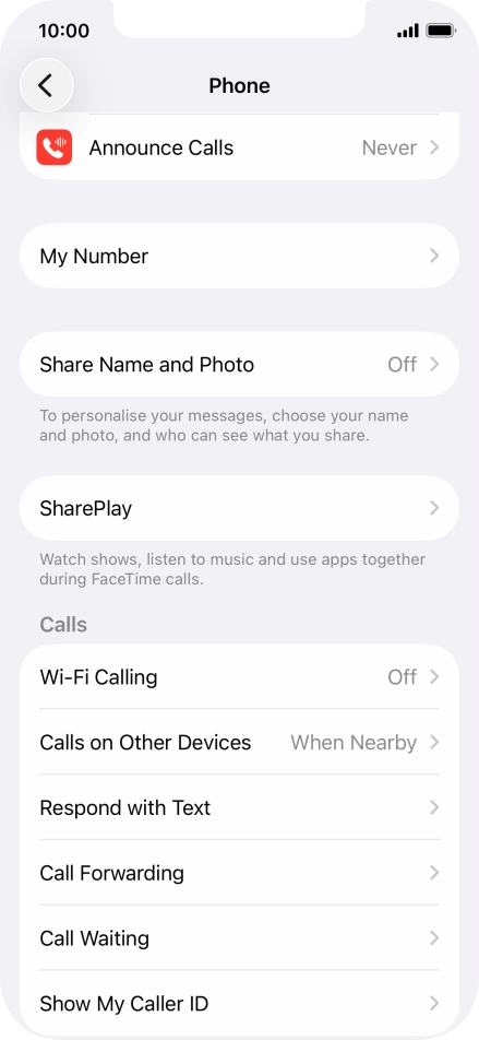 Press Wi-Fi Calling.