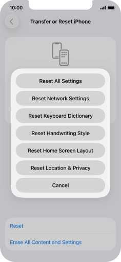 Press Reset Network Settings.