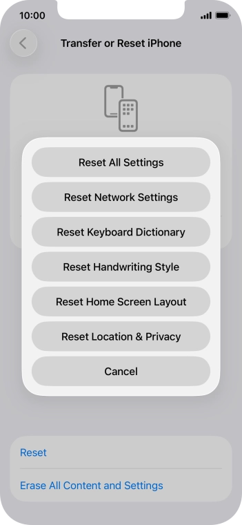 Press Reset Network Settings.