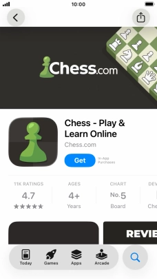 Press Get and follow the instructions on the screen to install the app.