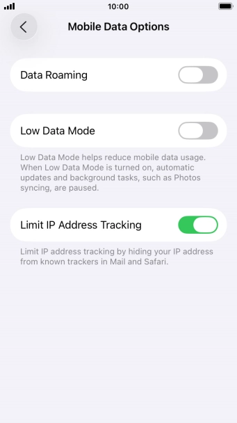 Press the indicator next to 