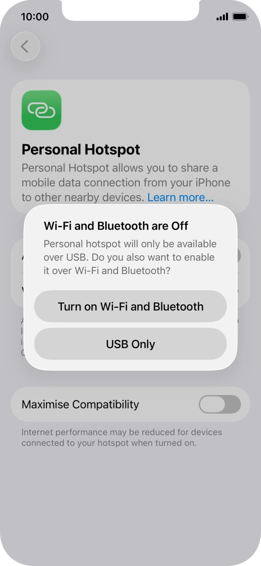 If Wi-Fi is turned off, press Turn on Wi-Fi and Bluetooth.