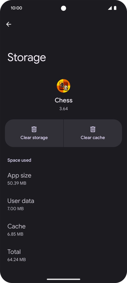 Press Clear cache.