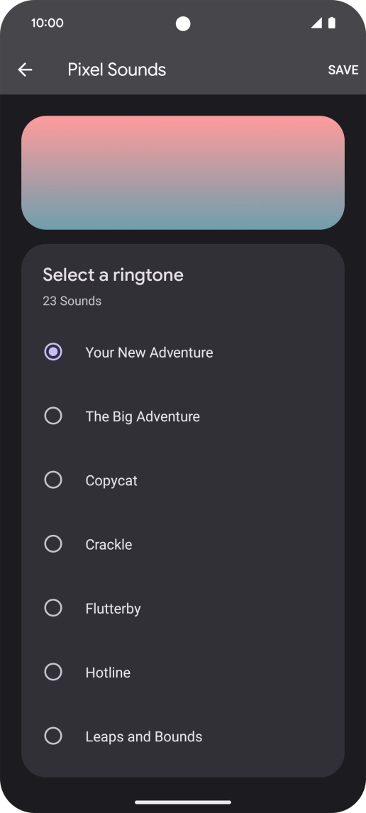 Press the required ring tones to hear them.