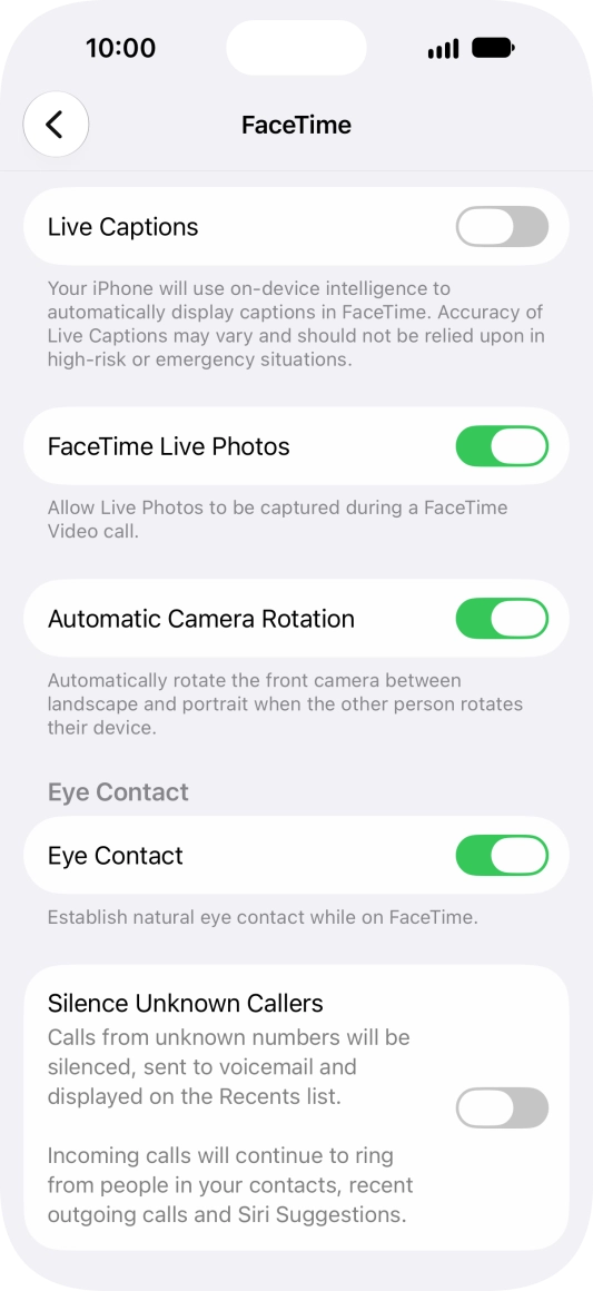 Press the indicator next to 