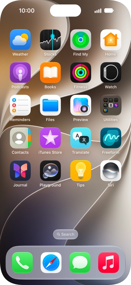 Press and hold anywhere on the home screen.