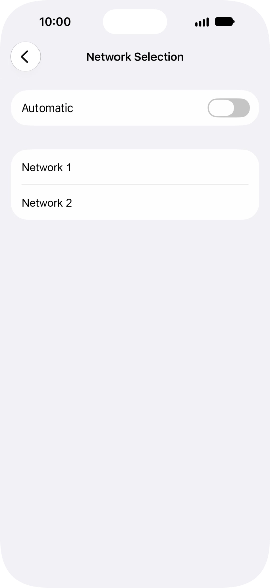 If you turn off the function, press the required network.
