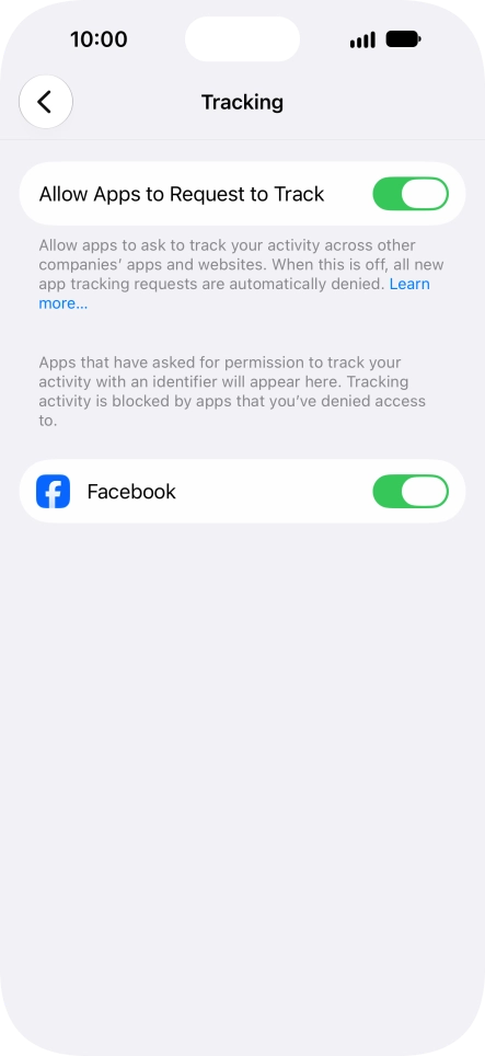 Press the indicator next to 