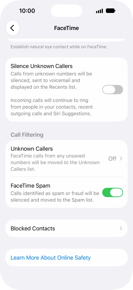 Press Unknown Callers.