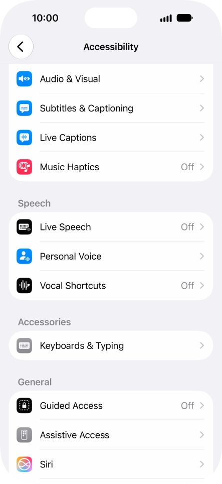 Press the required category below 