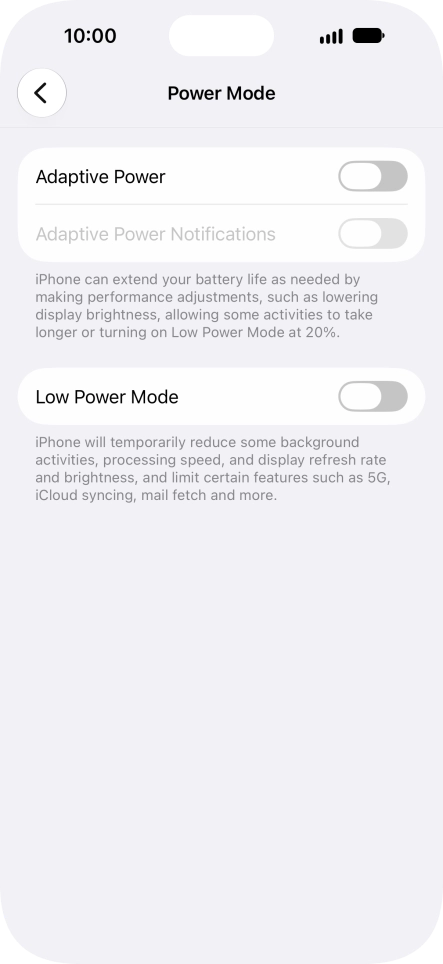 Press the indicator next to 