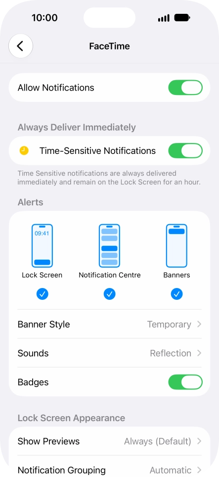 Press the indicator next to 