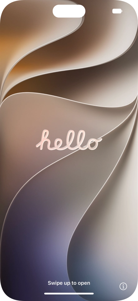 Slide your finger upwards starting from the bottom of the screen.