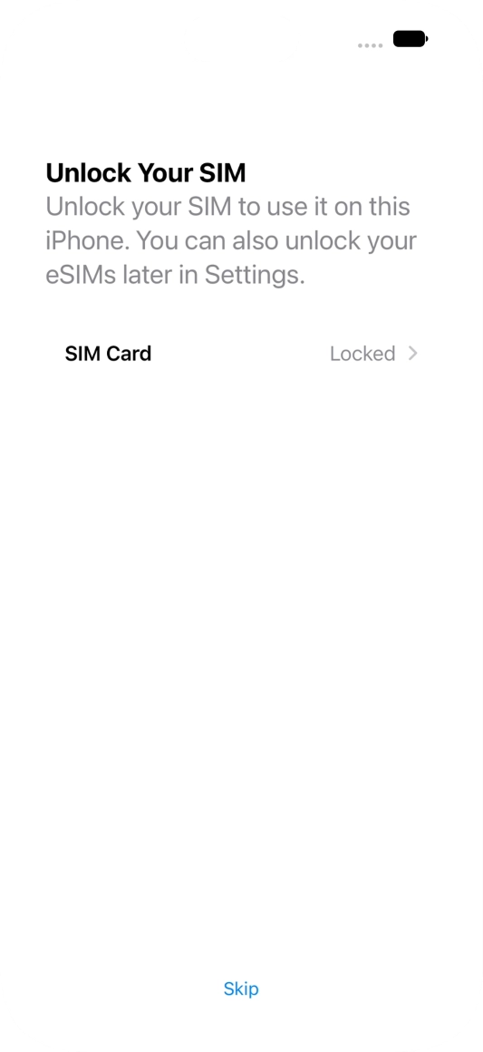 Press SIM Card.