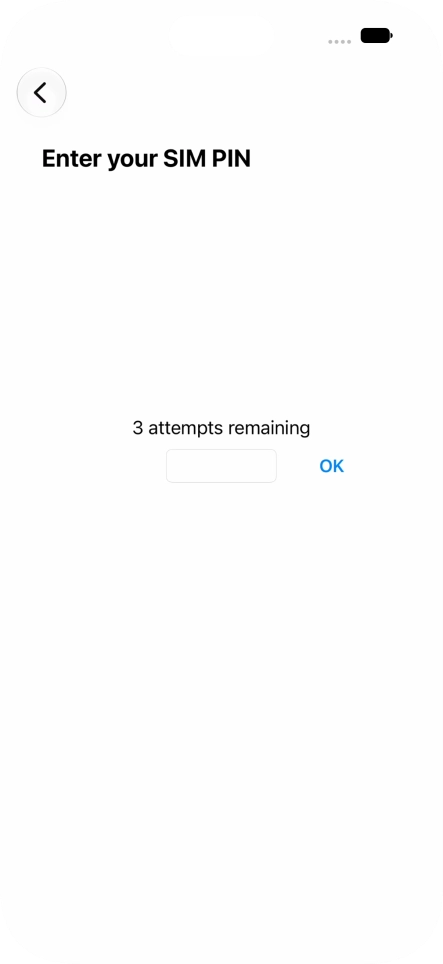 If your SIM is locked, key in your PIN and press OK. The default PIN is 1111.