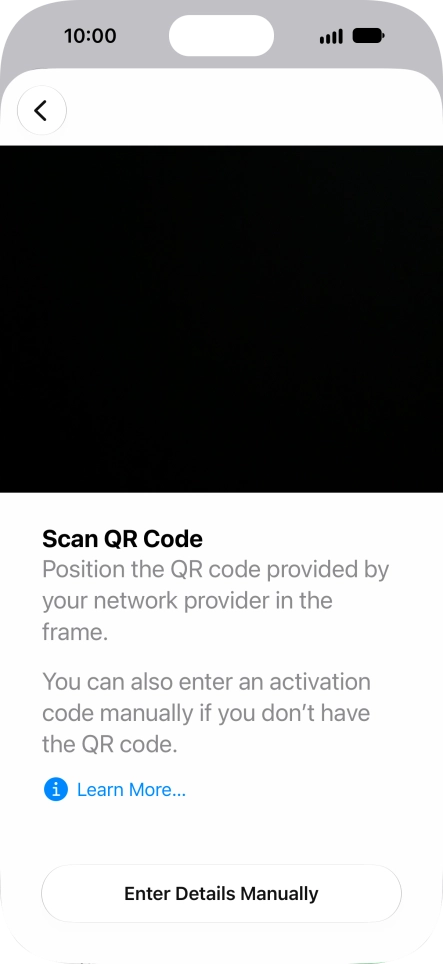Place the QR code you've received inside the phone camera frame to scan the code.