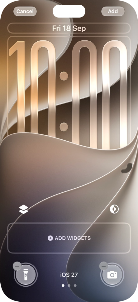 To customise the way the lock screen date is displayed, press the date widget and follow the instructions on the screen to find the required widget display mode.