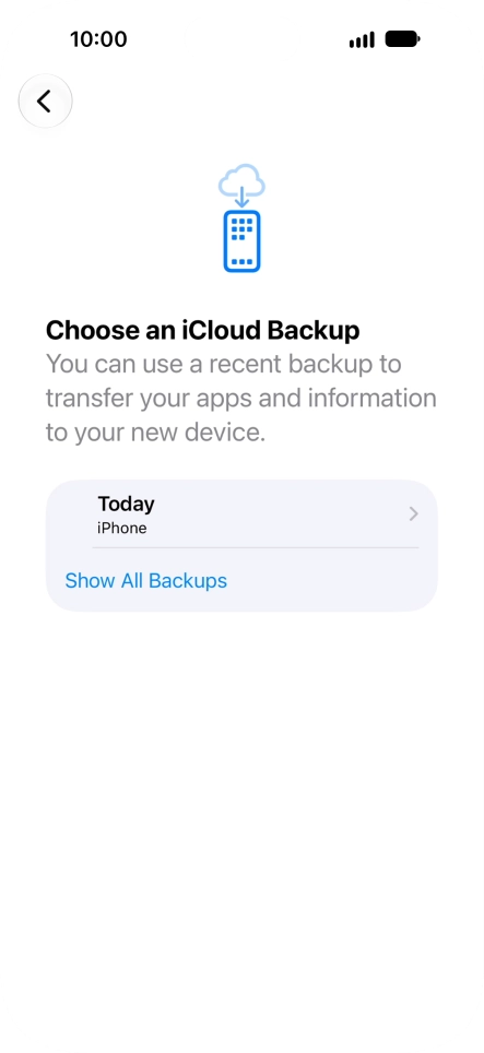 Press the required backup and your phone restores the content of the selected backup. Subsequently, follow the instructions on the screen to set up your phone and prepare it for use.