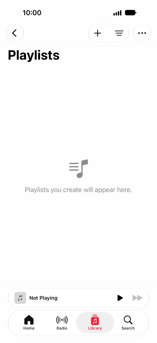Press the new playlist icon.