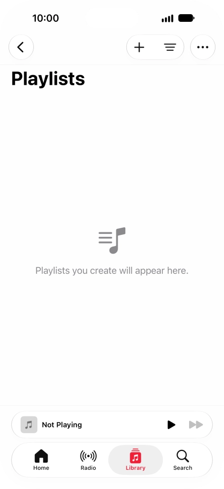 Press the new playlist icon.