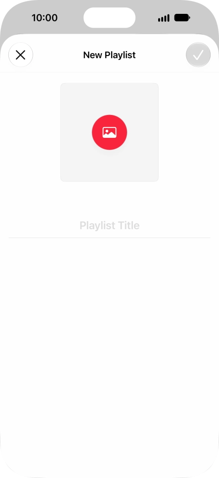 Press the text input field and key in a name for the playlist.