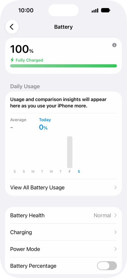 Press Power Mode.