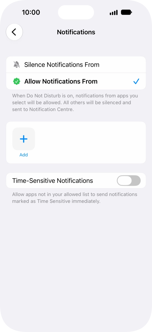 Press the indicator next to 