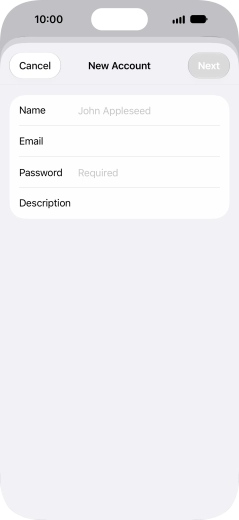 Press Name and key in the required sender name.