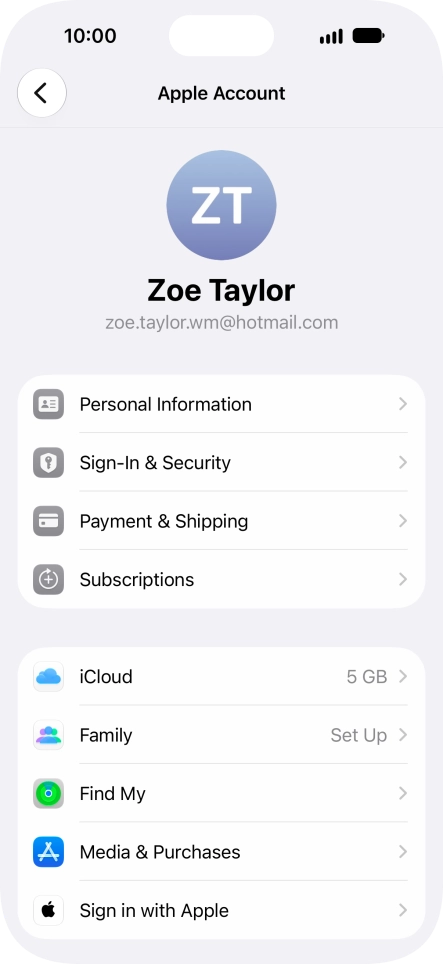 Press iCloud.