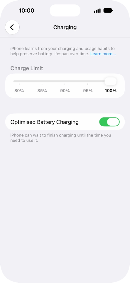 Press the indicator next to 