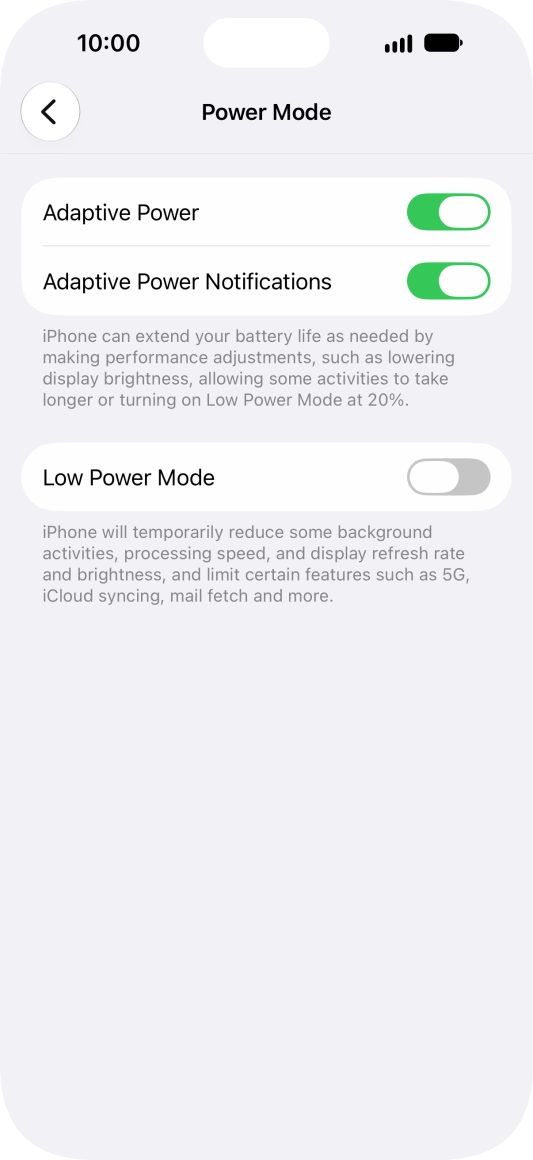 Press the indicator next to 