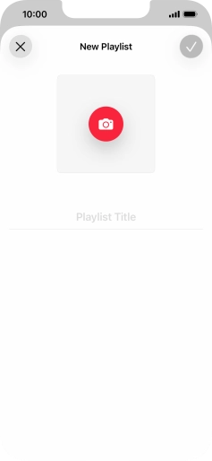 Press the text input field and key in a name for the playlist.