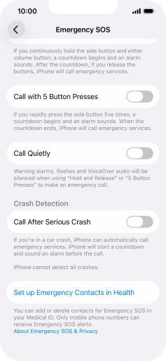Press the indicator next to 