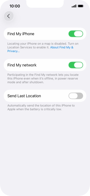 Press the indicator next to 