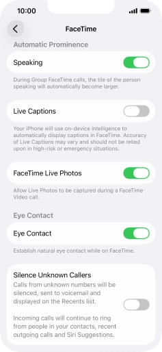 Press the indicator next to 