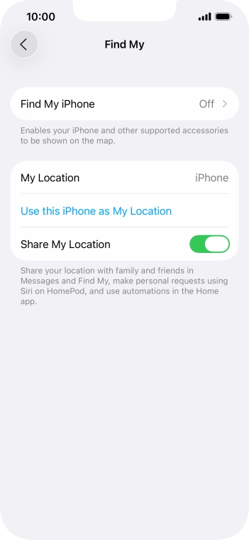 Press Find My iPhone.