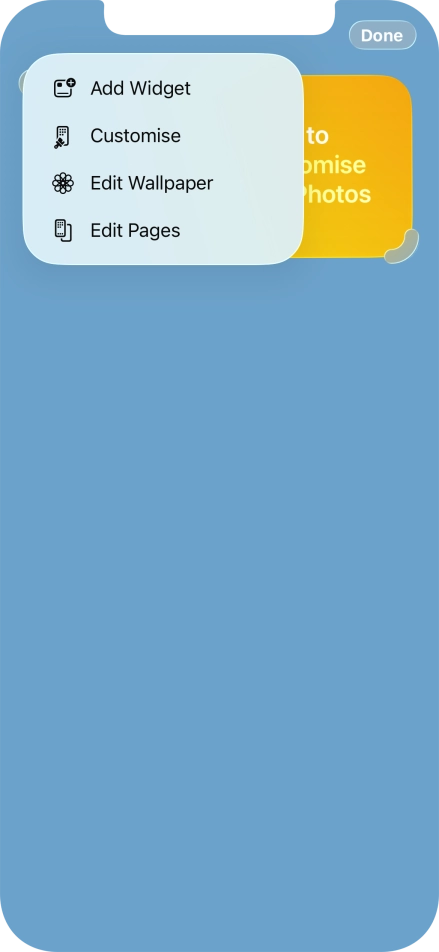 Press Add Widget.
