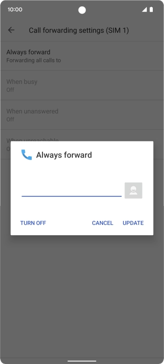 Press TURN OFF.
