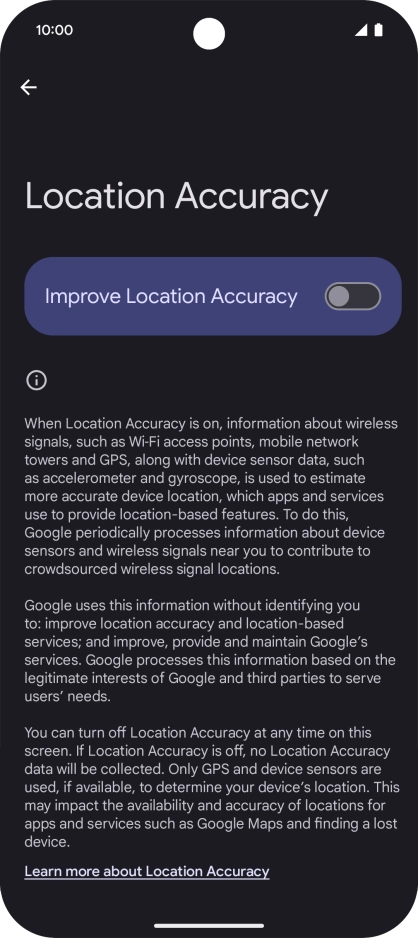 If you press the indicator next to 