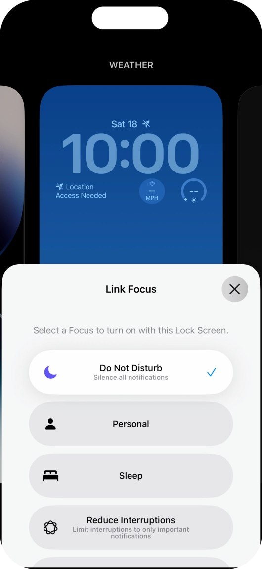 Press the close icon.