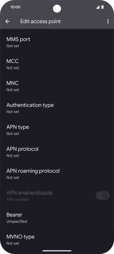 Press MMS port.