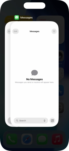 Slide upwards on the required application to end it.