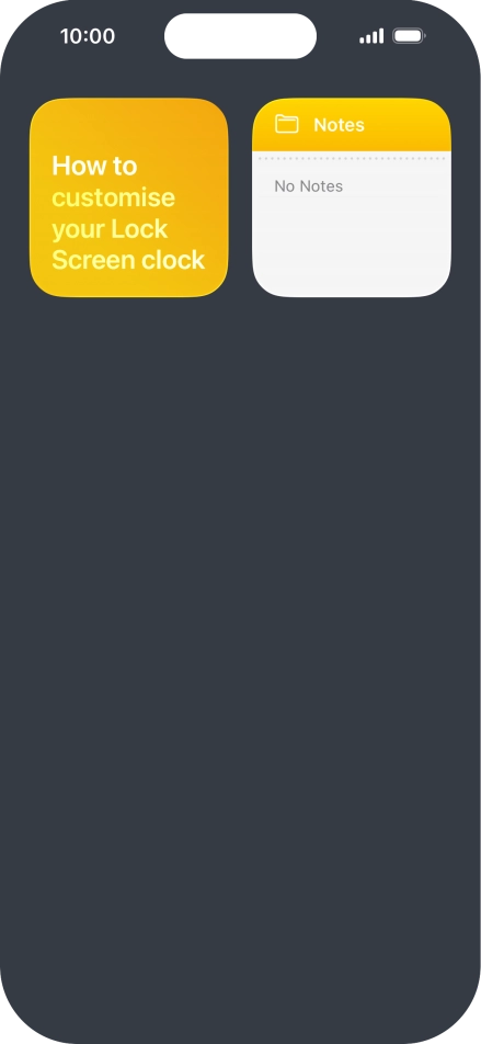 Slide your finger up or down on the screen to see more widgets.
