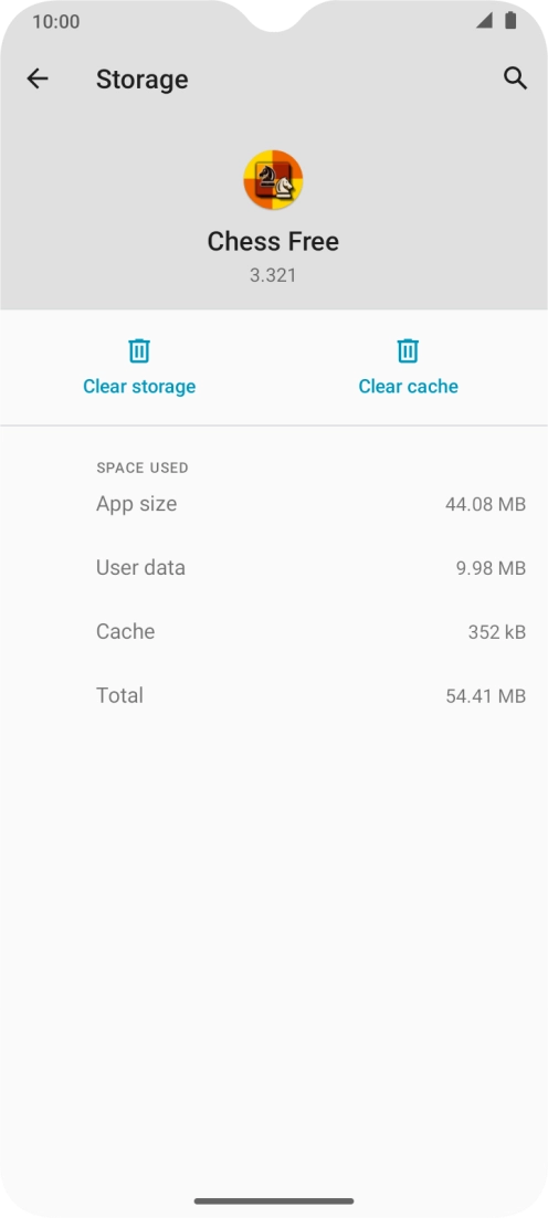 Press Clear cache.