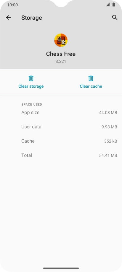 Press Clear cache.