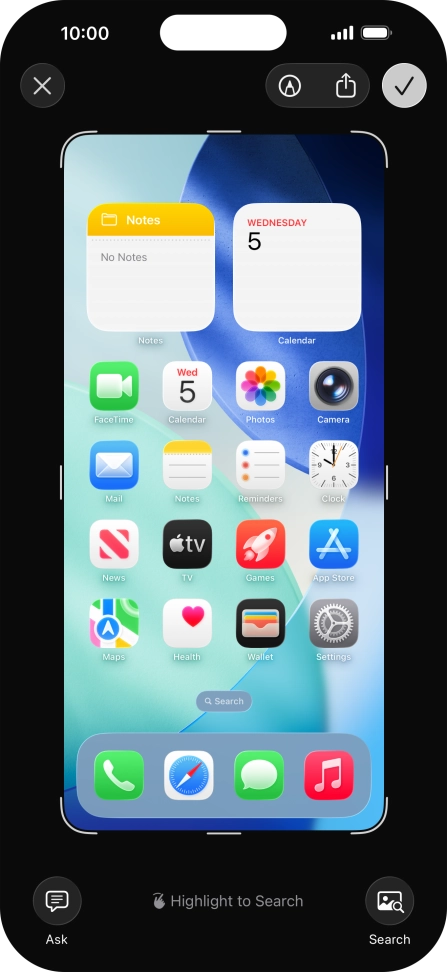 Follow the instructions on the screen to edit and save your screenshot.