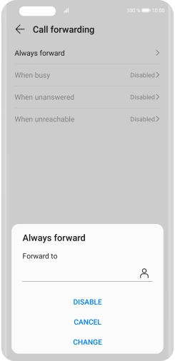 Press DISABLE.